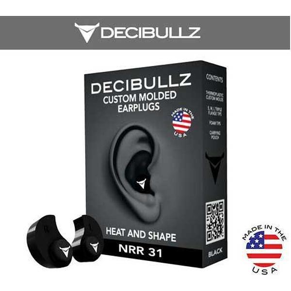 Decibullz Custom Molded Earplugs Black