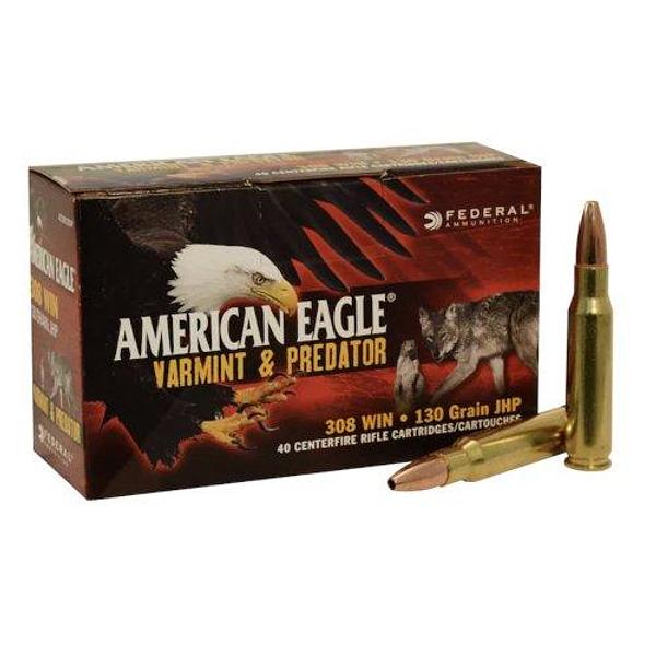 Federal American Eagle 308WIN 130GN HP Varmint (40)
