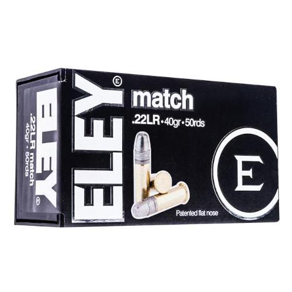 Eley Match 22LR 40GN Lead Flat Nose 1085FPS (50)